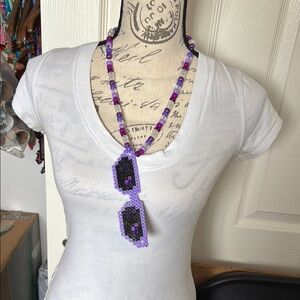 Cool Glasses Perler Bead Necklace